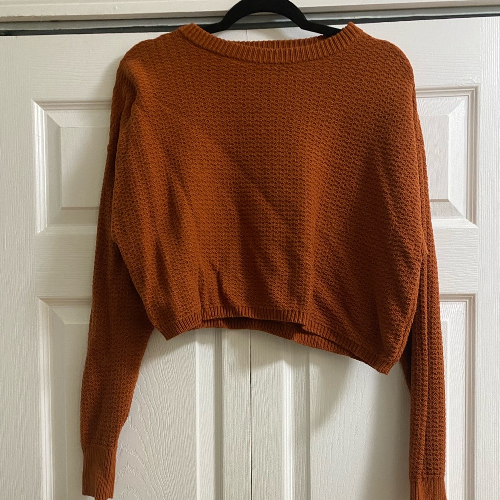 Orange Cropped Sweater